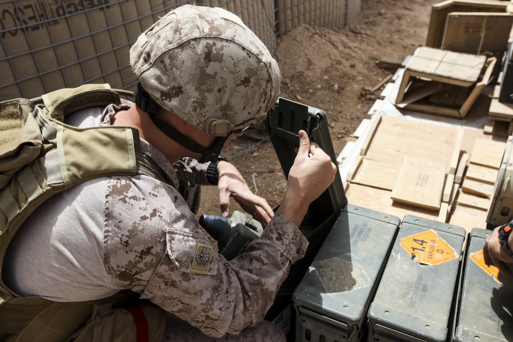 U.S. Marine EOD conducts Explosives Clearing at Al Asad, Iraq