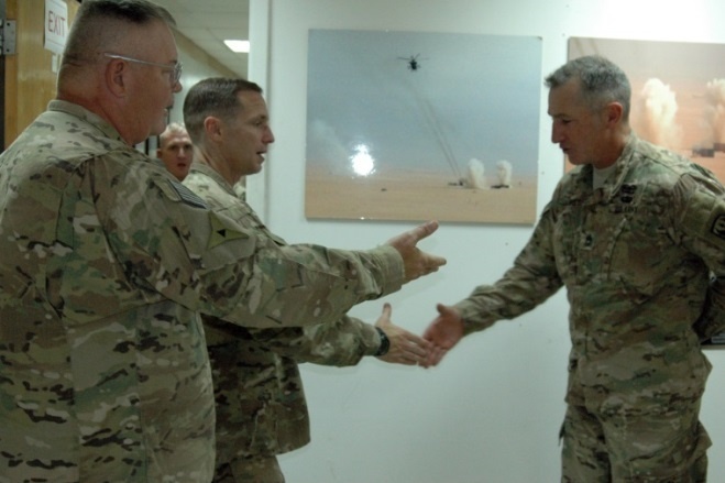 Meeting the command sergeant major