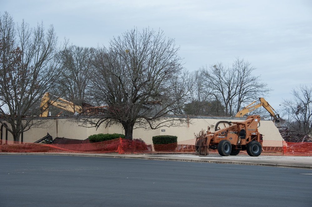 On-going demolition, Building 742