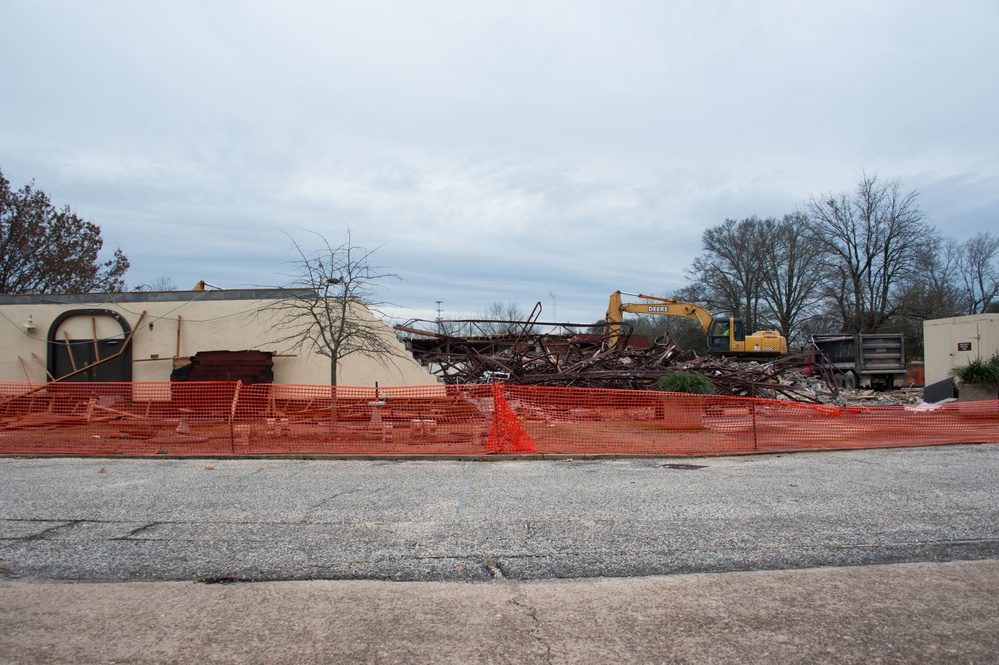 On-going demolition, Building 742