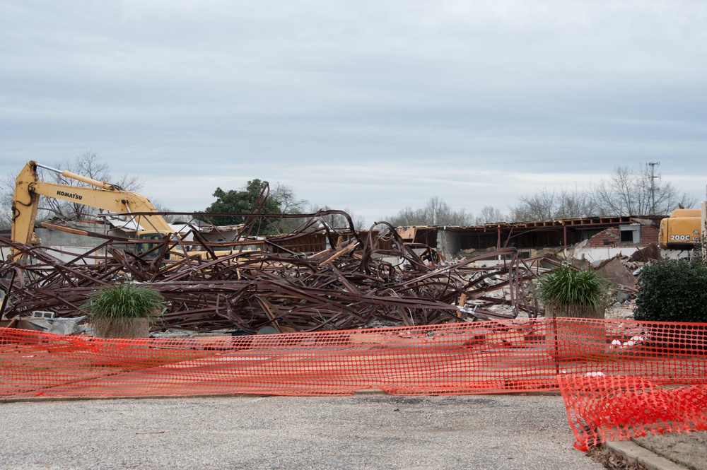 On-going demolition, Building 742