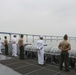 15th MEU Marines man the rails aboard the USS Anchorage