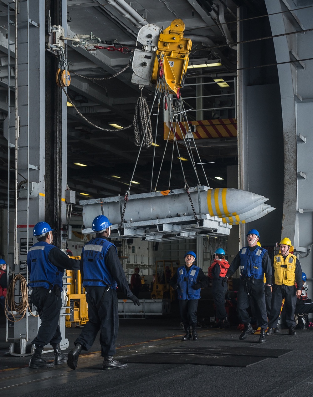 USS Ronald Reagan weapons onload