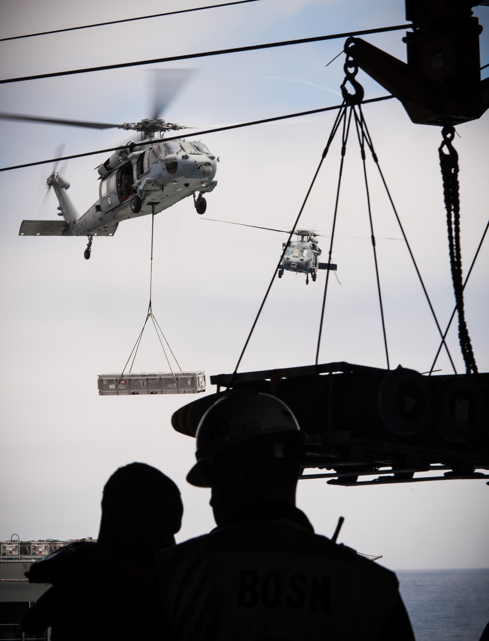 USS Ronald Reagan weapons onload