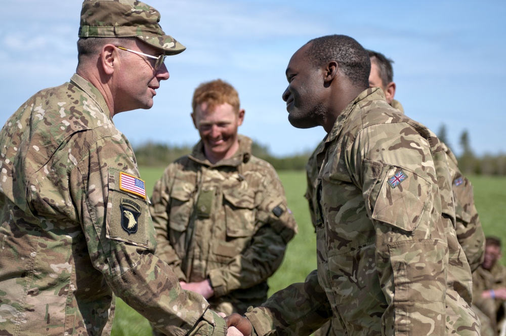 US Army Europe leader meets troops