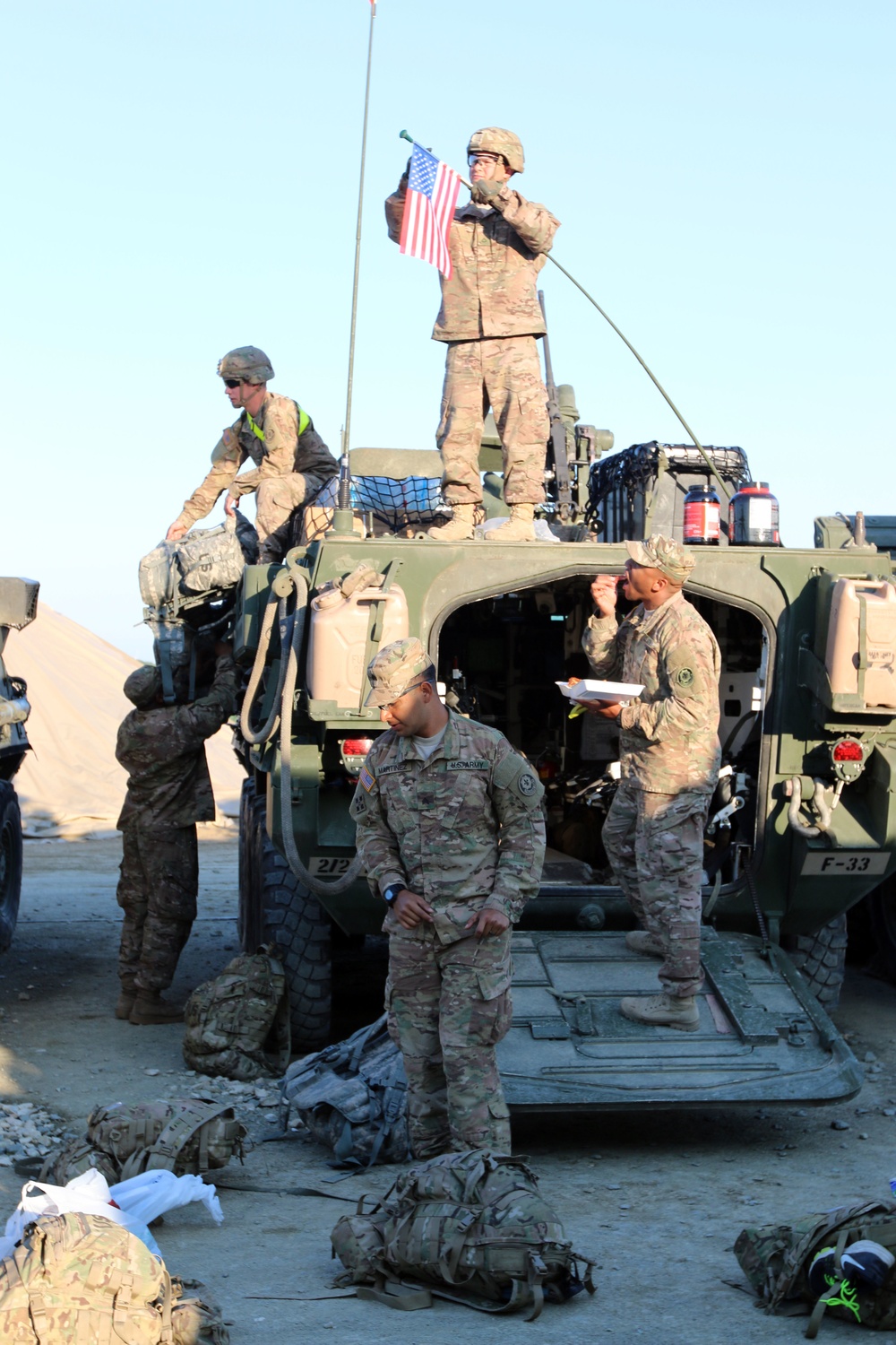 Soldiers from 2nd Squrdron, 2nd Cavalry Regiment prep for Cavalry March