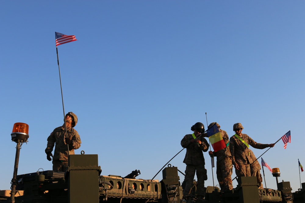 Soldiers show US and Romanian Pride as part of joint alliance