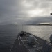 USS Jason Dunham pulls into port at Haakonsvern, Norway