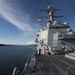 USS Jason Dunham pulls into port at Haakonsvern, Norway