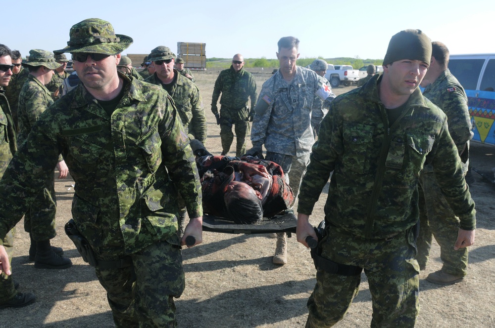 162nd Area Support Medical Company supports Canadian Army in Mass Casualty Drill