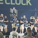 Army Spc. Williams plays with the Seahawks Band