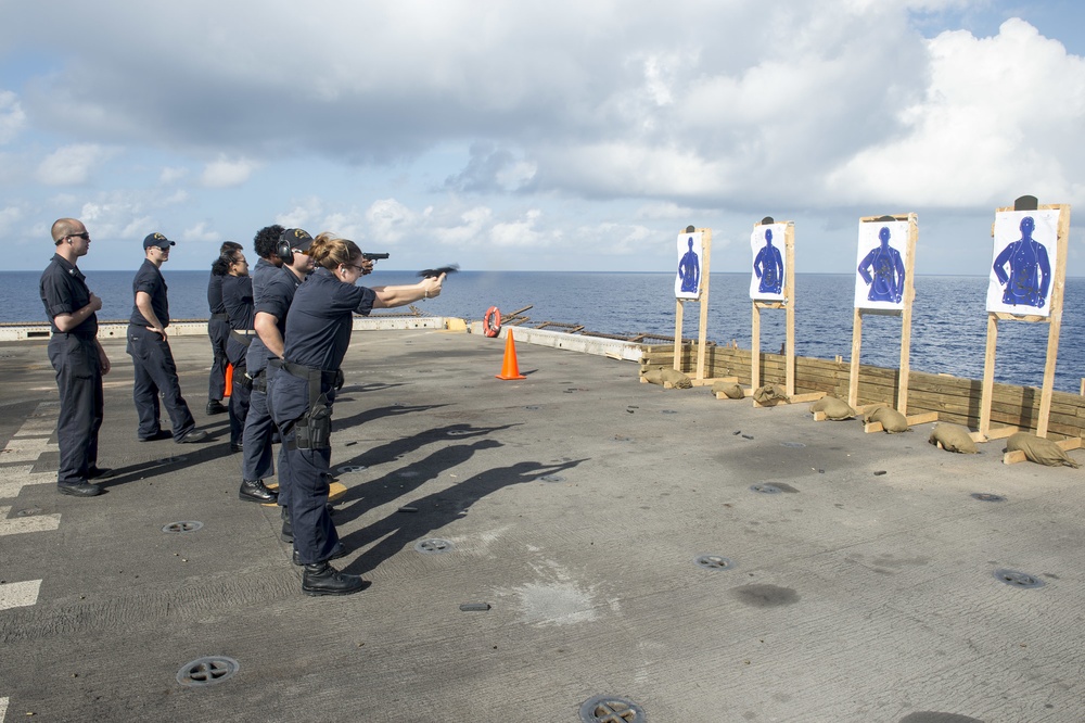 USS New York handgun qualification course