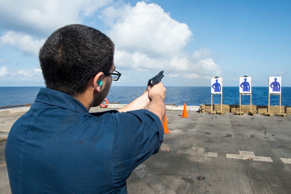 USS New York handgun qualification course
