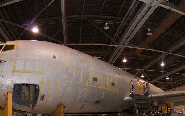 KC-135 Stratotankers undergo programmed depot maintenance