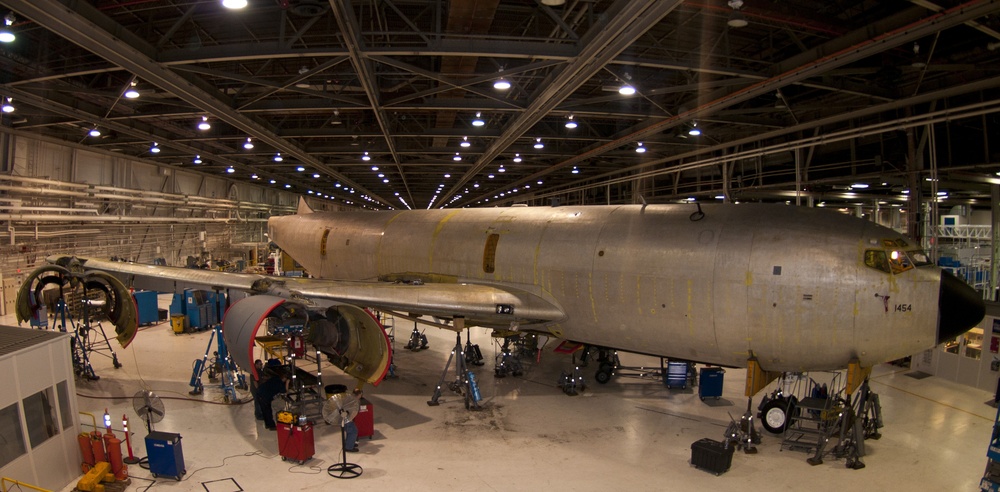 KC-135 Stratotankers undergo programmed depot maintenance