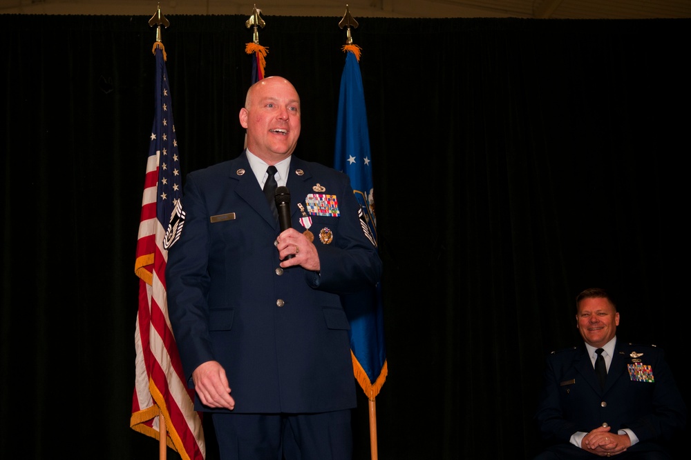 Chief Master Sgt. Edward Starr's promotion ceremony