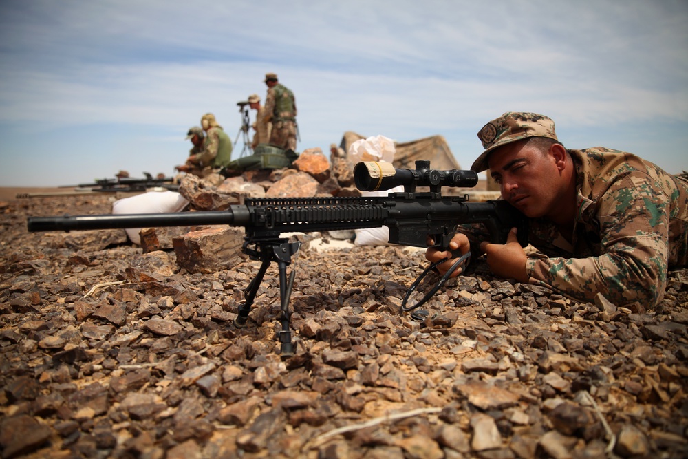 Snipers conduct live-fire exercise during Exercise Eager Lion