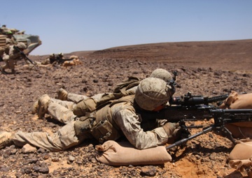 US Marines let bullets fly in the Jordan desert