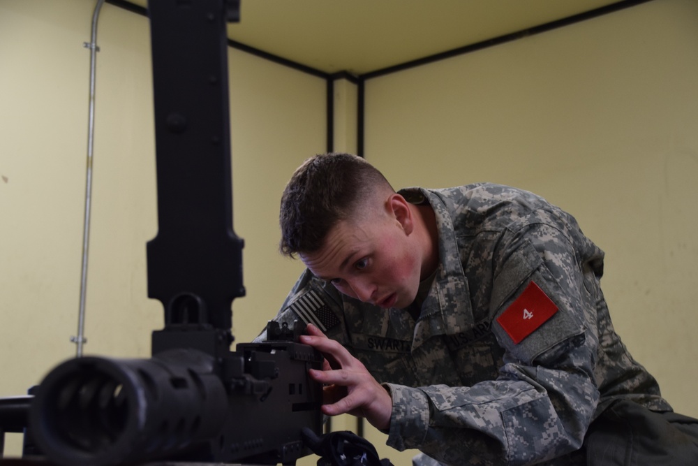 Machine gun assembly shows competent, confident Soldier