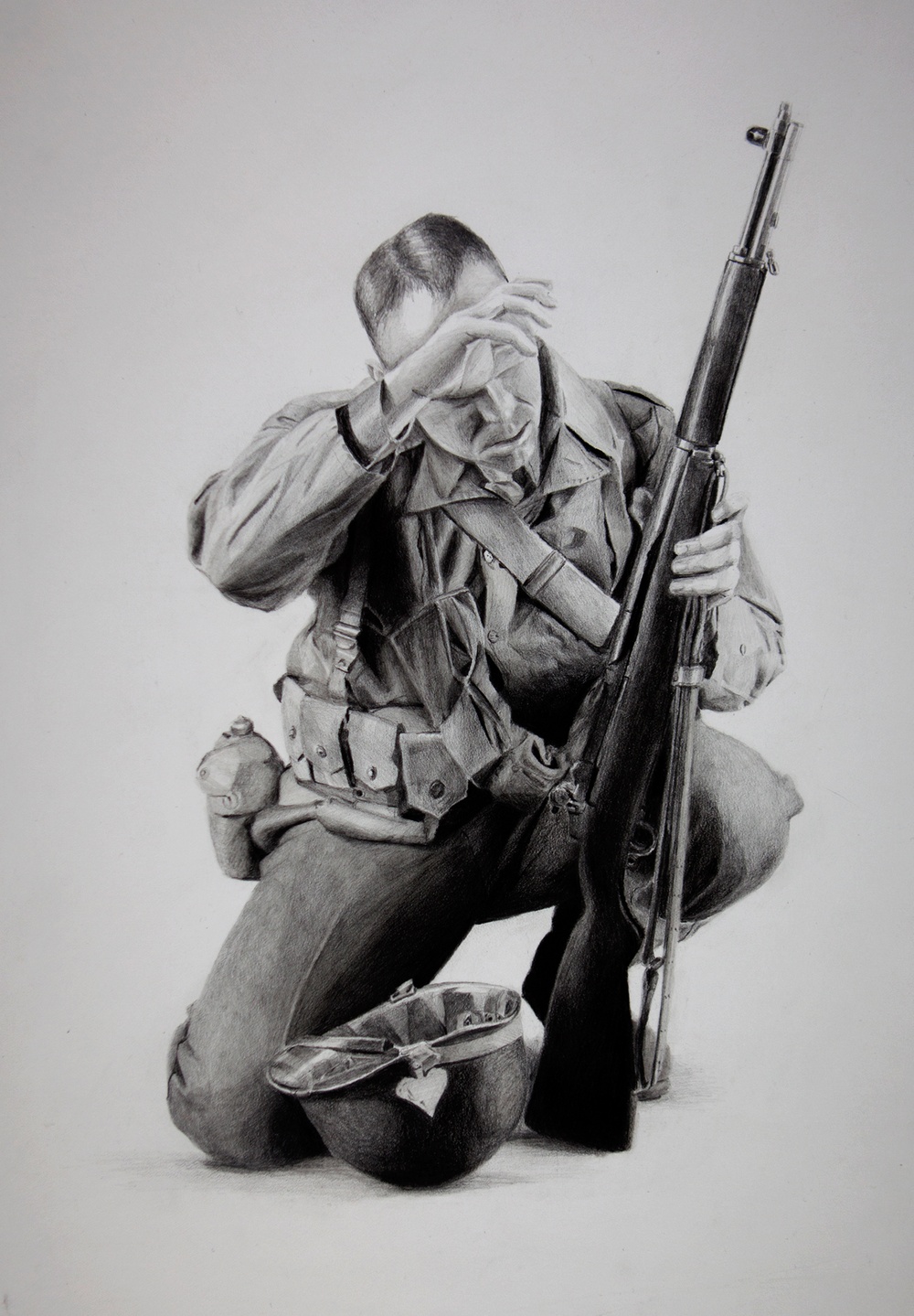 Illustration: Soldier Takes a Knee (Second Place)