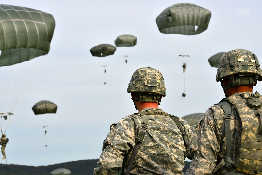 Airborne operation at Divaca Drop Zone May 12, 2015