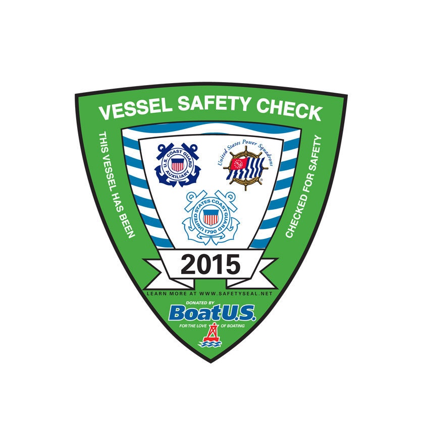 US Coast Guard Vessel Safety Check Decal, 2015