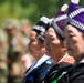 A ceremony honoring Hmong and Lao combat veterans at the memorial tree and plaque in Arlington National Cemetery