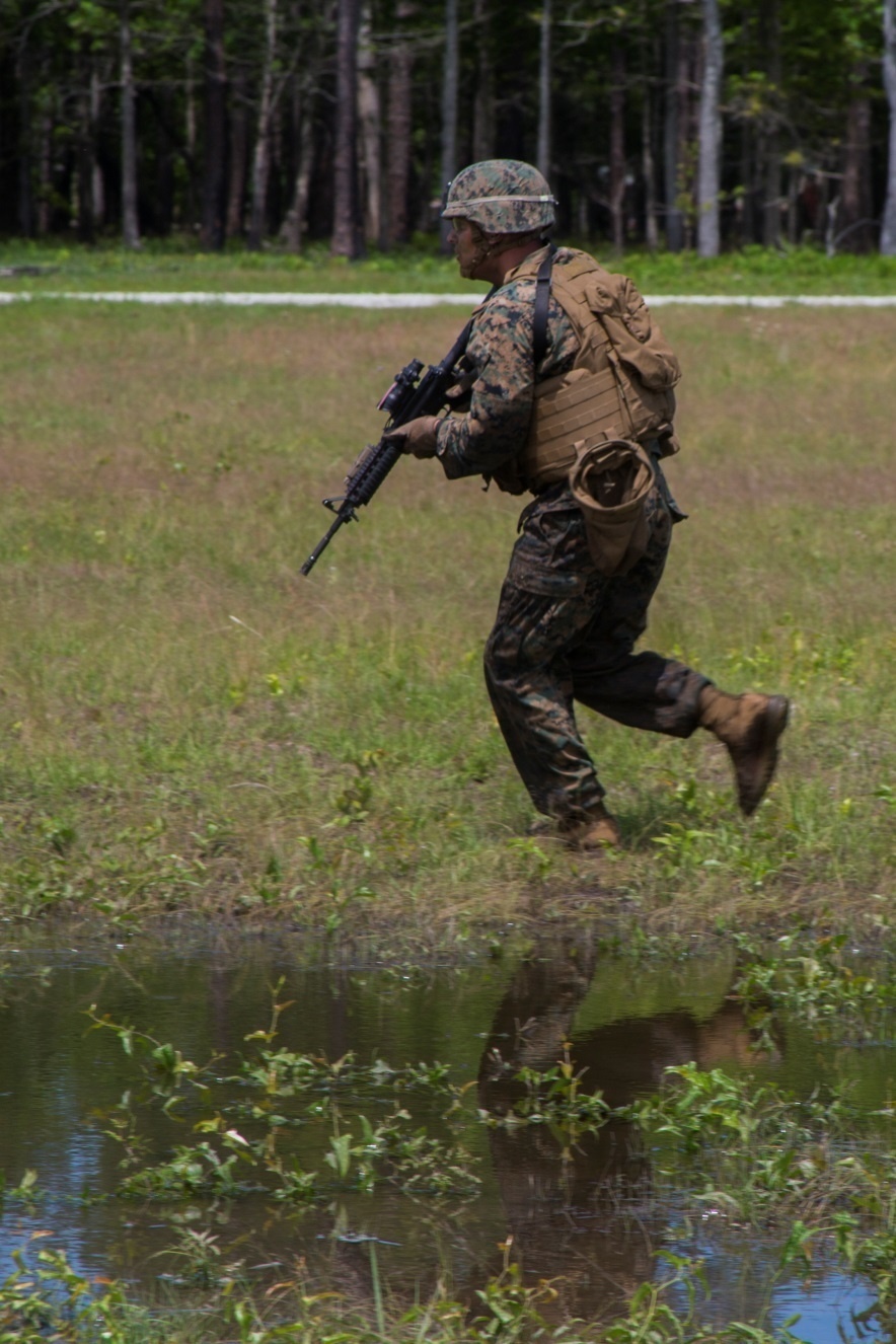 Marine seeks cover