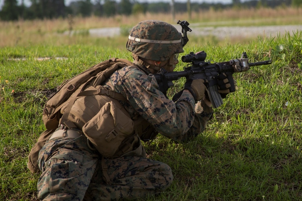 Marine provides cover fire