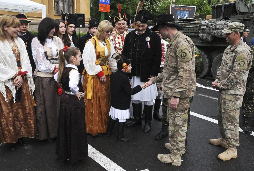 Cavalry March, day two, Brasov welcome ceremony