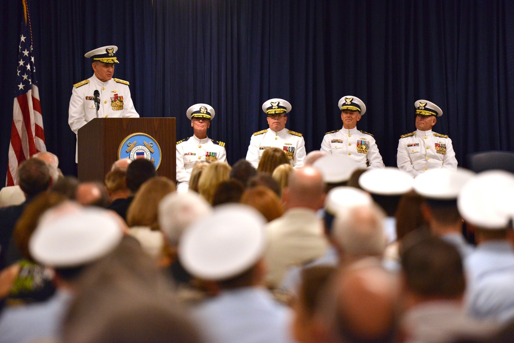 New Coast Guard Eighth District commander speaks to attendees