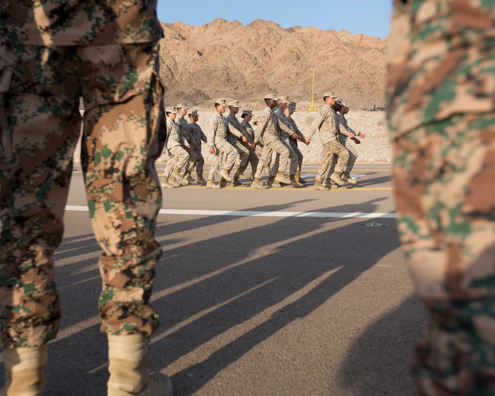 US Marines, Jordanian Forces share leadership skills with one another