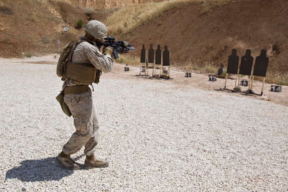 Eager Lion 2015: FASTCent Conduct Combat Marksmanship Training
