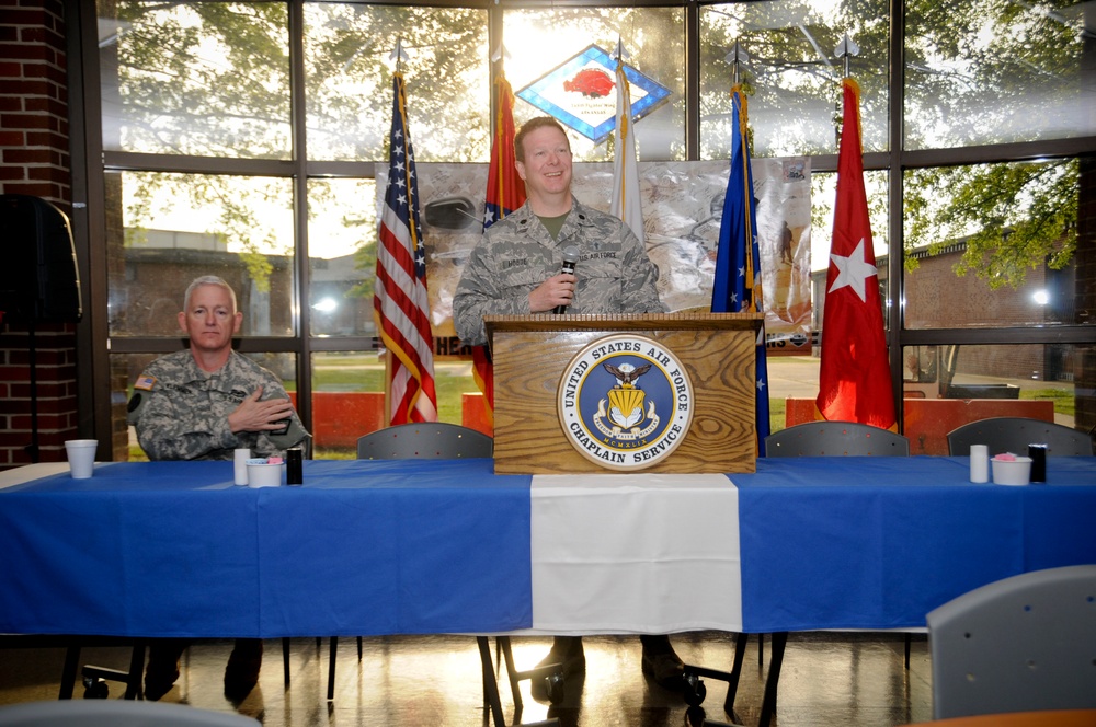 Brig. Gen. Keith Klemmer speaks about service before self at 188th Prayer Breakfast