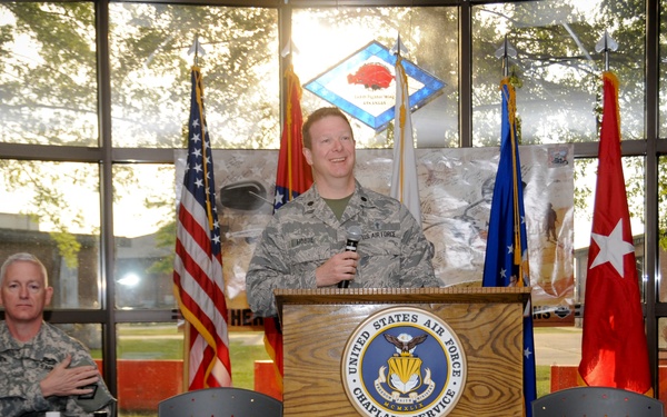 Brig. Gen. Keith Klemmer speaks about service before self at 188th Prayer Breakfast