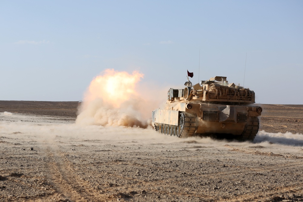 24th MEU tanks conduct live-fire drill during Exercise Eager Lion 2015