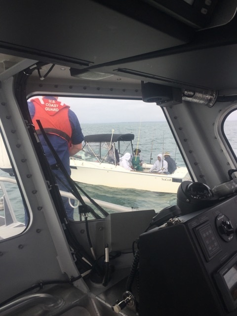 Coast Guard ends voyage of charter fishing vessel in Buzzards Bay, Massachusetts.