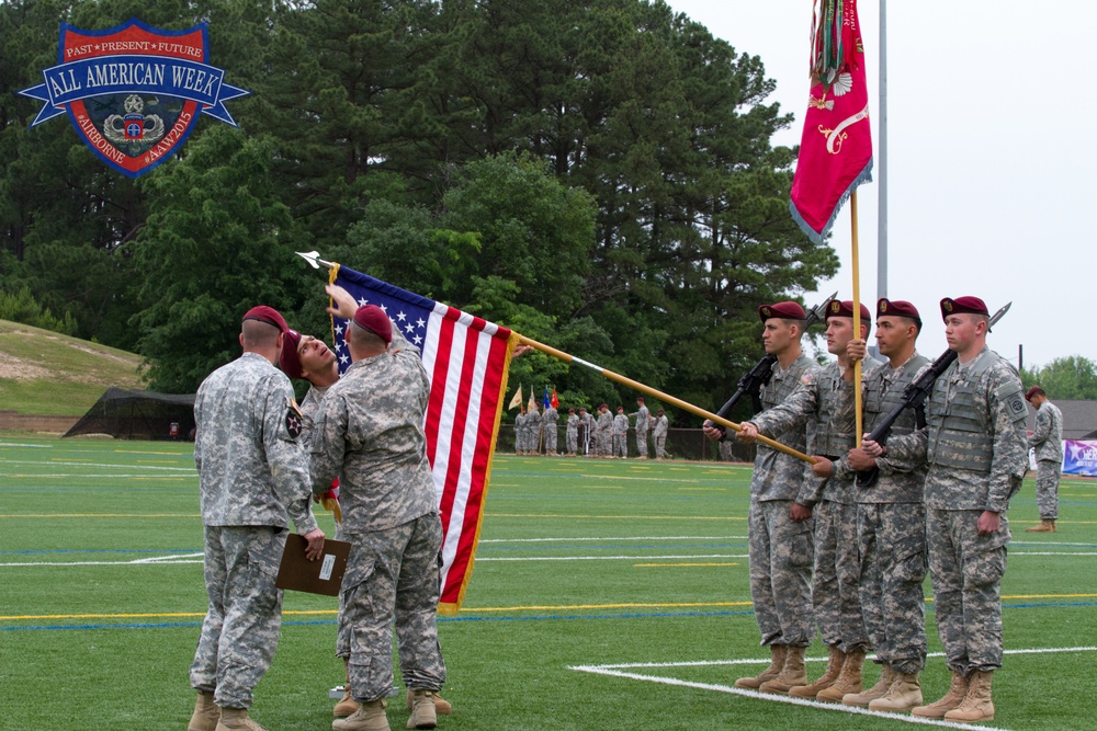 Paratroopers participate in Color Guard competition