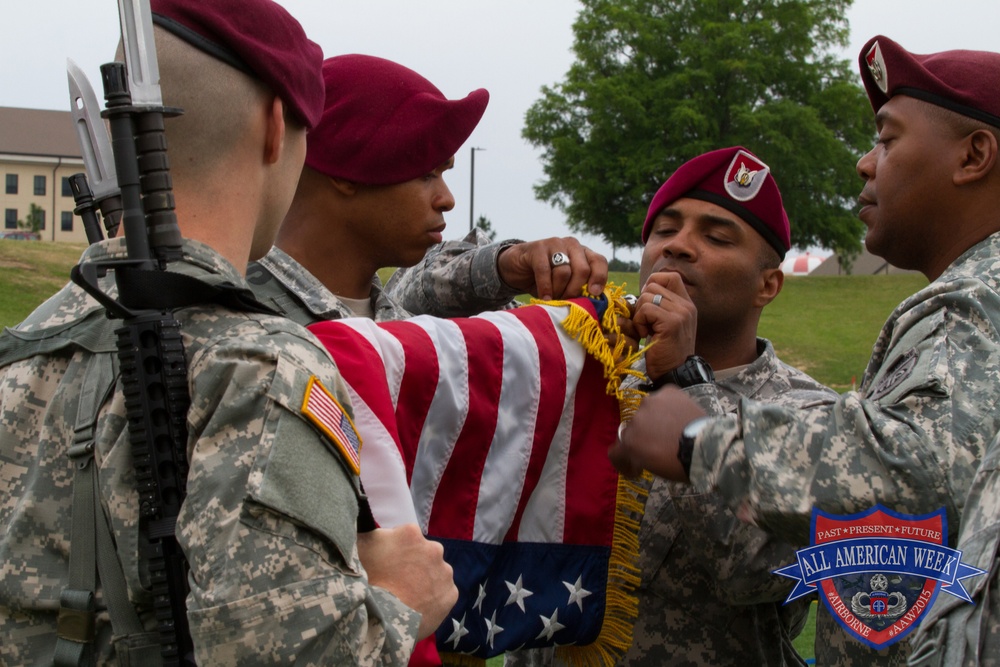 Paratroopers participate in Color Guard competition