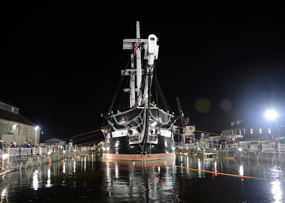 USS Constitution enters dry dock