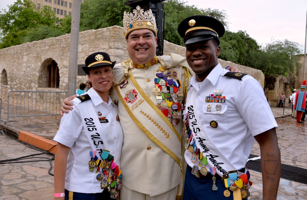 Joint Base San Antonio military ambassadors join Fiesta royalty, special guests to kickoff Fiesta San Antonio