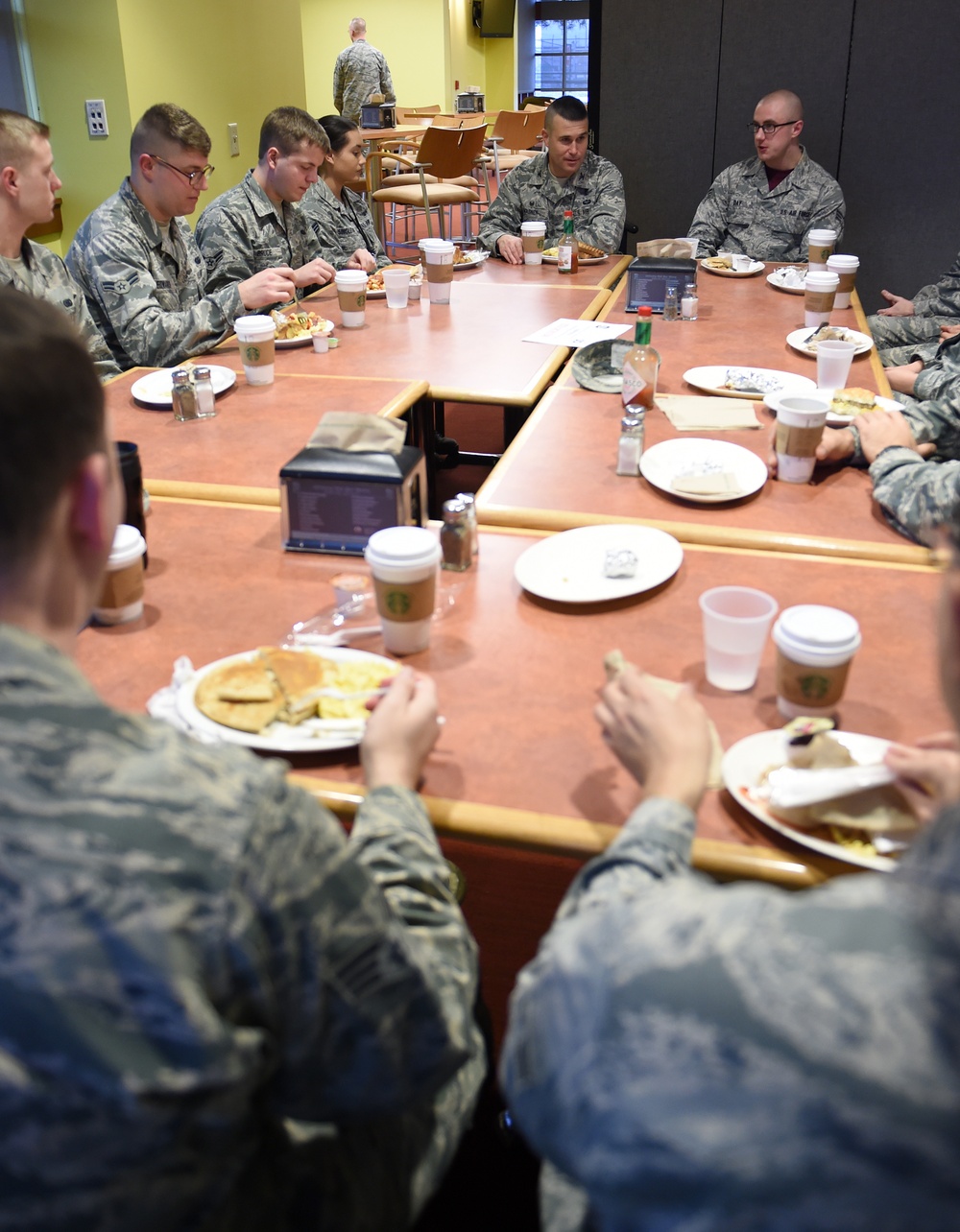 Airmen discuss future of Buckley over breakfast