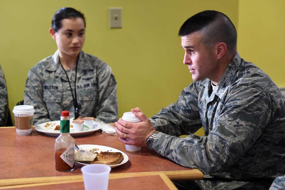 Airmen discuss future of Buckley over breakfast