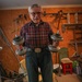 95 year-old WWII vet does curls in his garage
