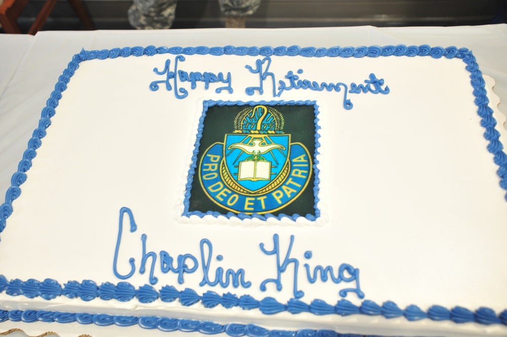 Chaplain King retirement ceremony