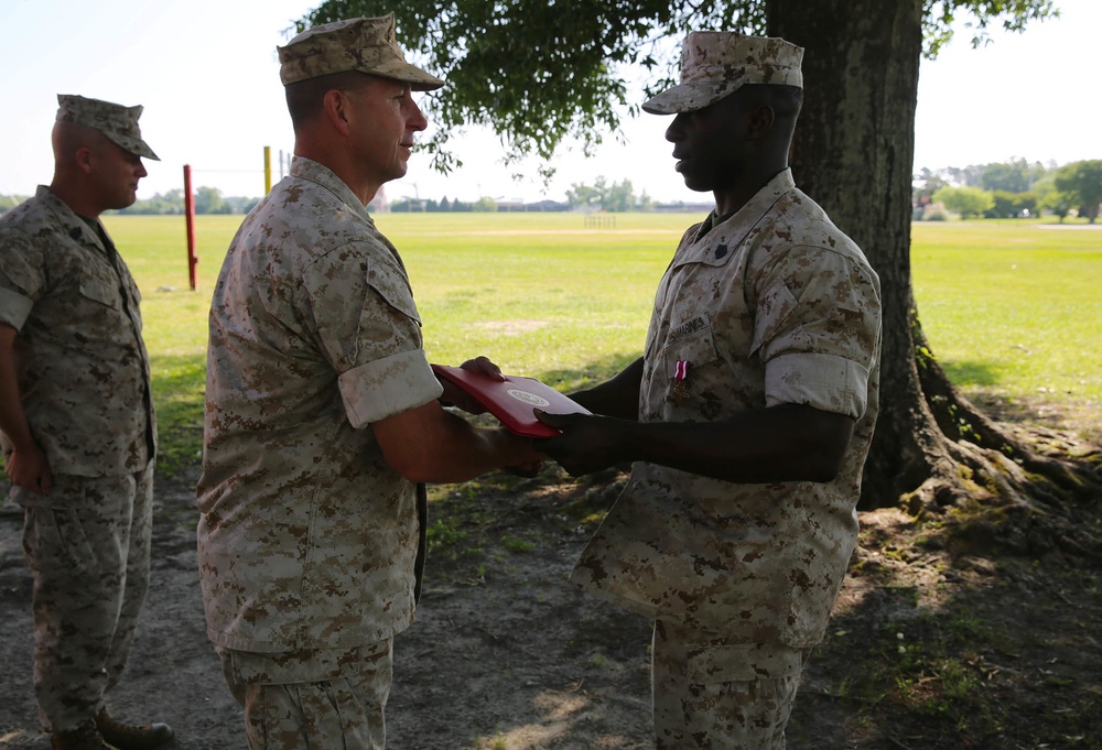 22nd MEU Marine receives Meritorious Service Medal