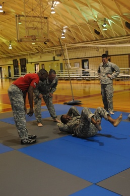 Preparing for hand-to-hand combat: Soldiers undergo Basic Combative Course at annual training