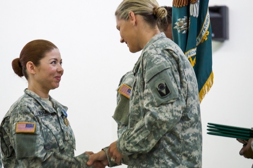 Soldiers recognized for selfless service when responding to civilian car accident