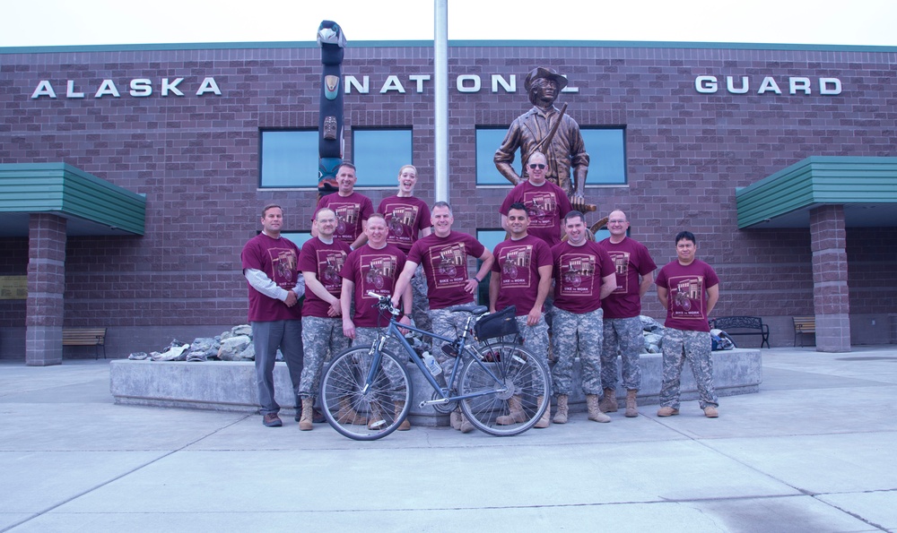Alaska National Guard participates in Bike to Work Day