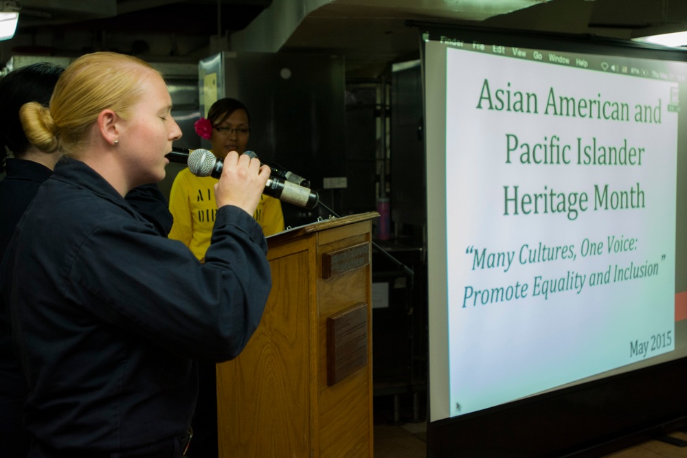 Asian-Pacific American heritage ceremony aboard USS George Washington
